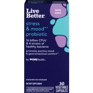 slide 1 of 1, Live Better Stress And Mood Probiotic, 30 Ct, 30 ct