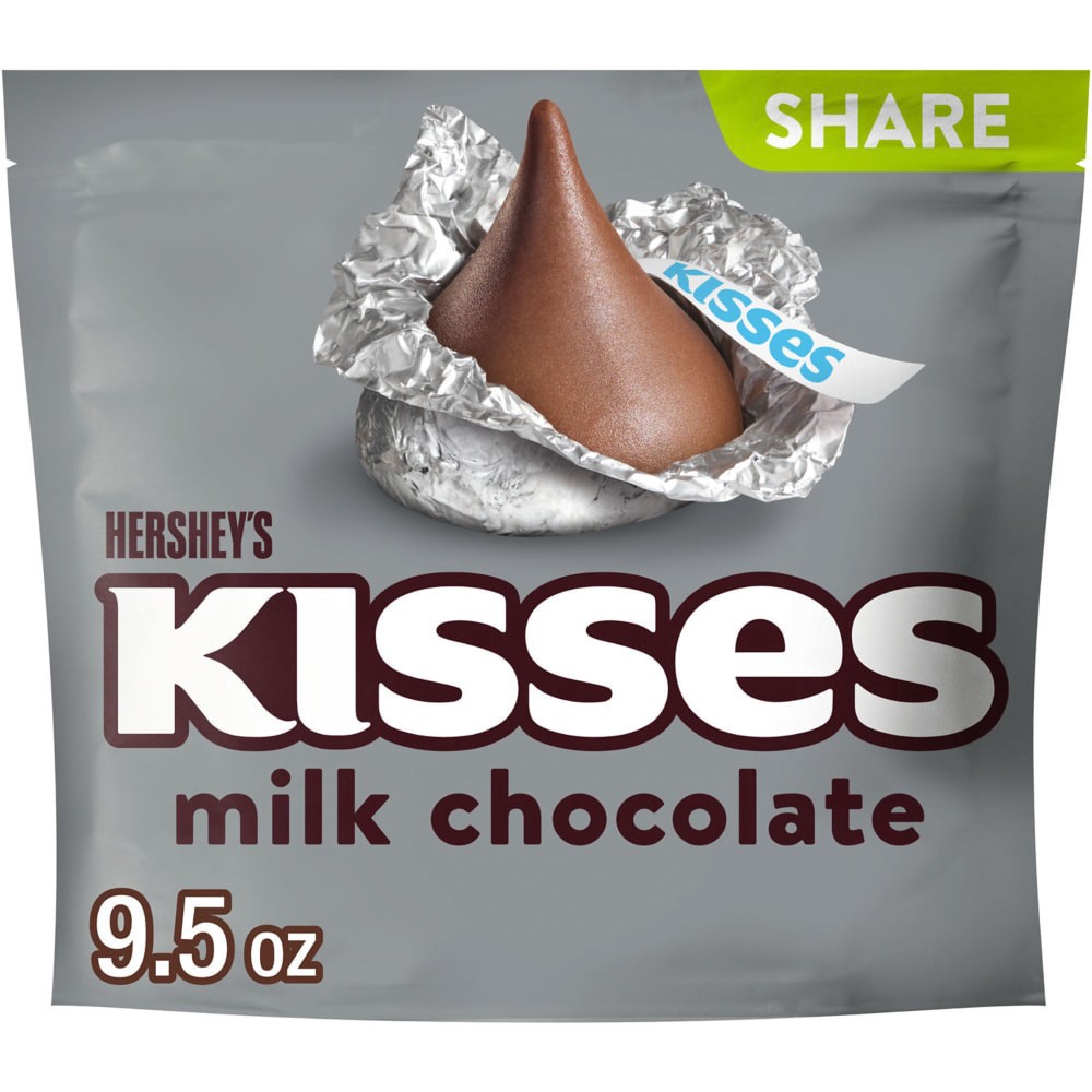 slide 1 of 6, Hershey's Kisses Milk Chocolate Candy Share Pack, 9.5 oz, 9.5 oz