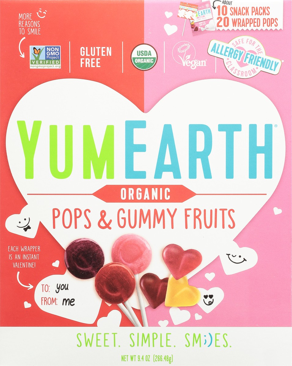 slide 17 of 17, YumEarth Organic Pops & Gummy Fruits 9.4 oz, 8.2 oz