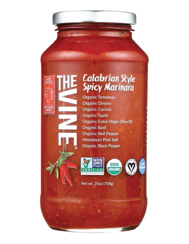 slide 1 of 1, The Vine Pasta Sauce Spicy Marinara Calabrian Style, 25 oz