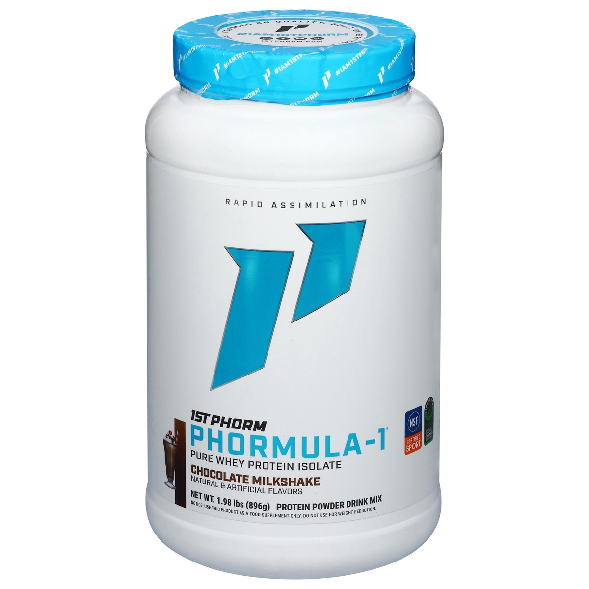 slide 4 of 4, 1st Phorm Phormula-1 Chocolate Milkshake Protein Powder Drink Mix 1.98 lb, 1.98 lb