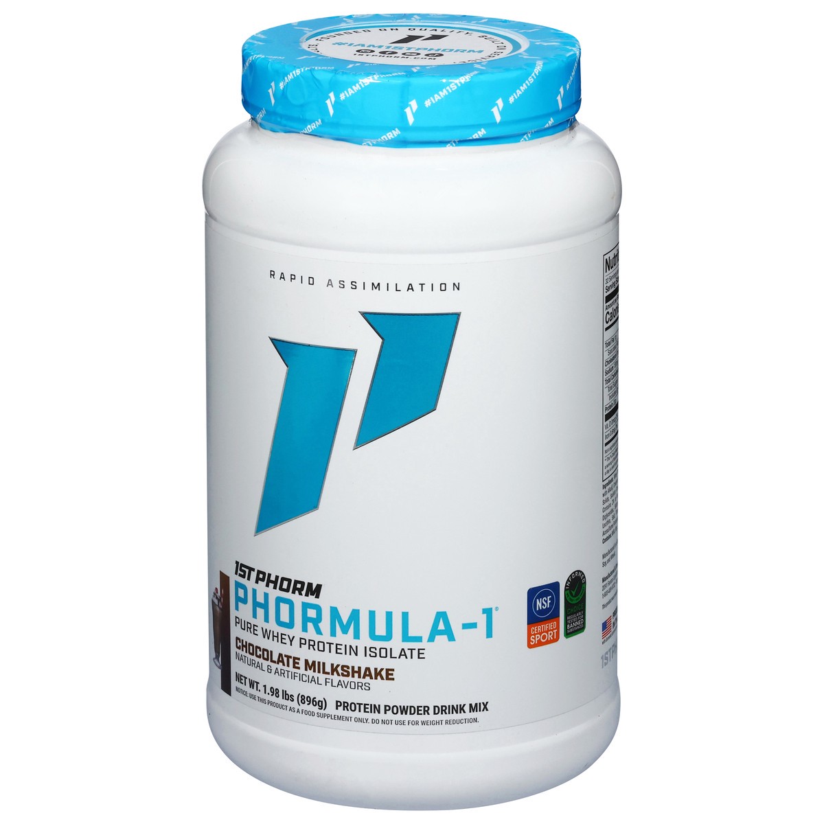 slide 3 of 4, 1st Phorm Phormula-1 Chocolate Milkshake Protein Powder Drink Mix 1.98 lb, 1.98 lb