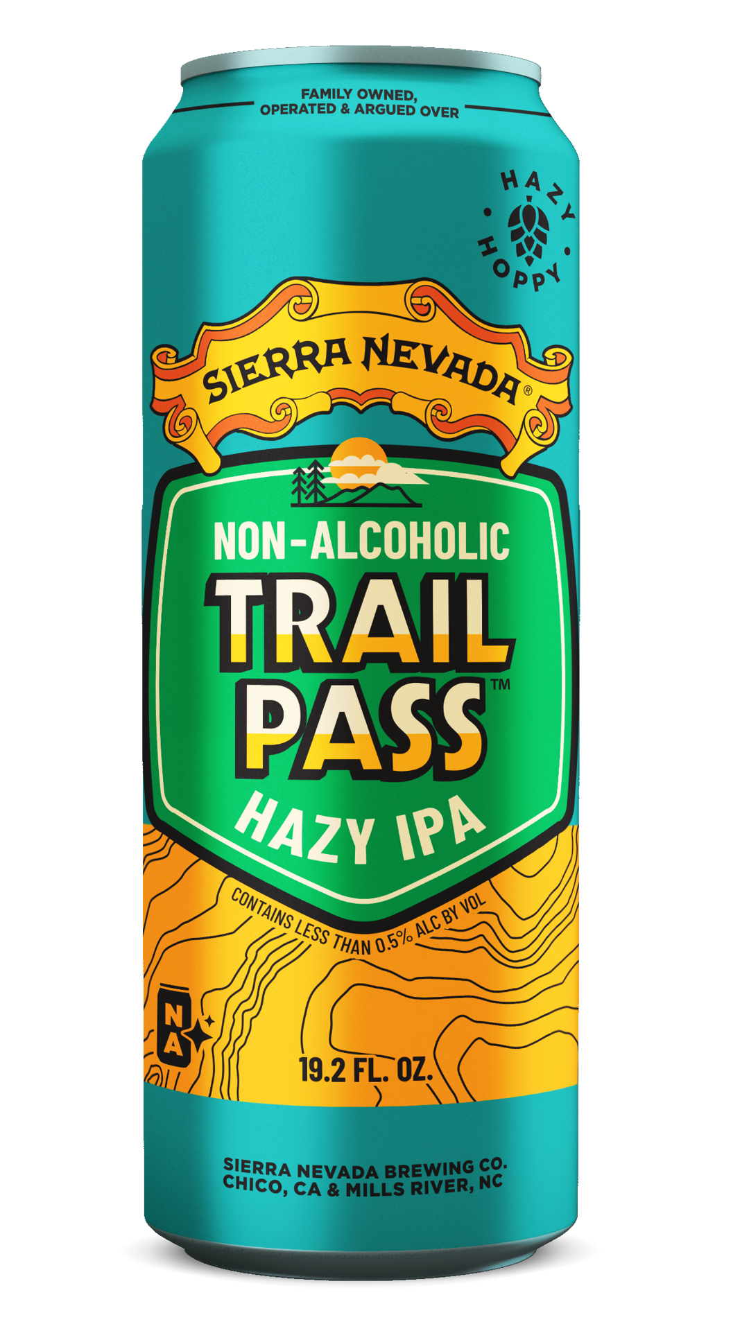 slide 3 of 7, Sierra Nevada Trail Pass Non-Alcoholic Hazy IPA Craft Beer 19.2oz Can, 19.2 fl oz