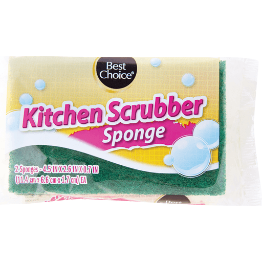 slide 1 of 1, Best Choice Kitchen Scrubber Sponges, 2 ct