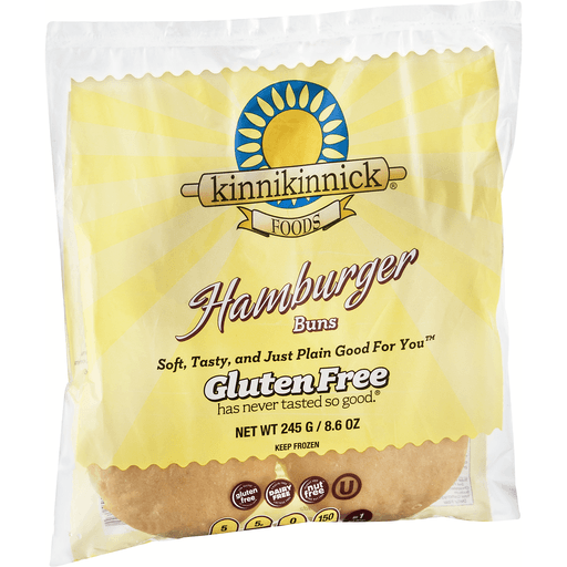 slide 1 of 1, Kinnikinnick Foods Gluten Free Hamburger Buns, 8.6 oz