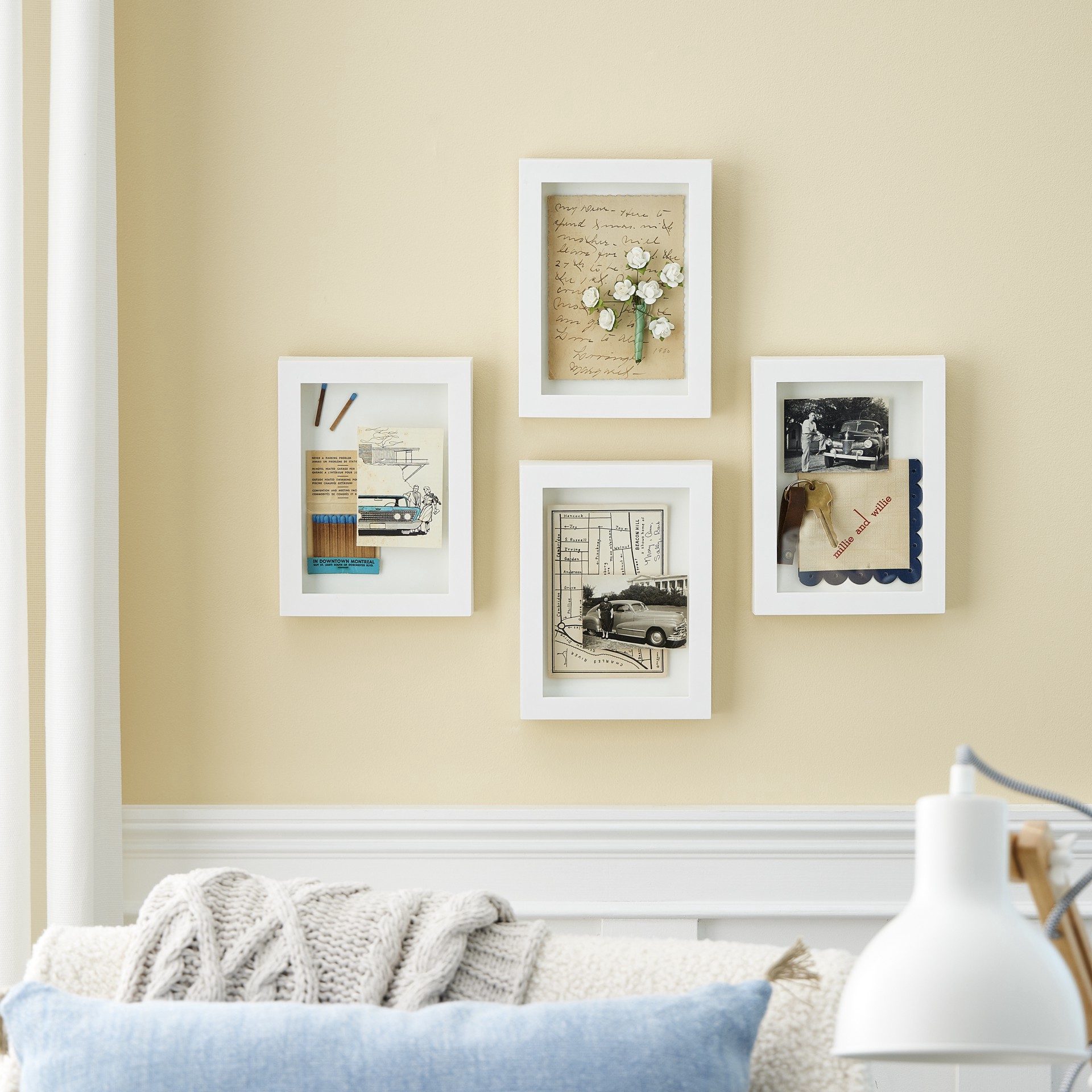 slide 3 of 3, 4 Pack 5" X 7" White Shadow Box By Studio Decor, 5 in x 7 in