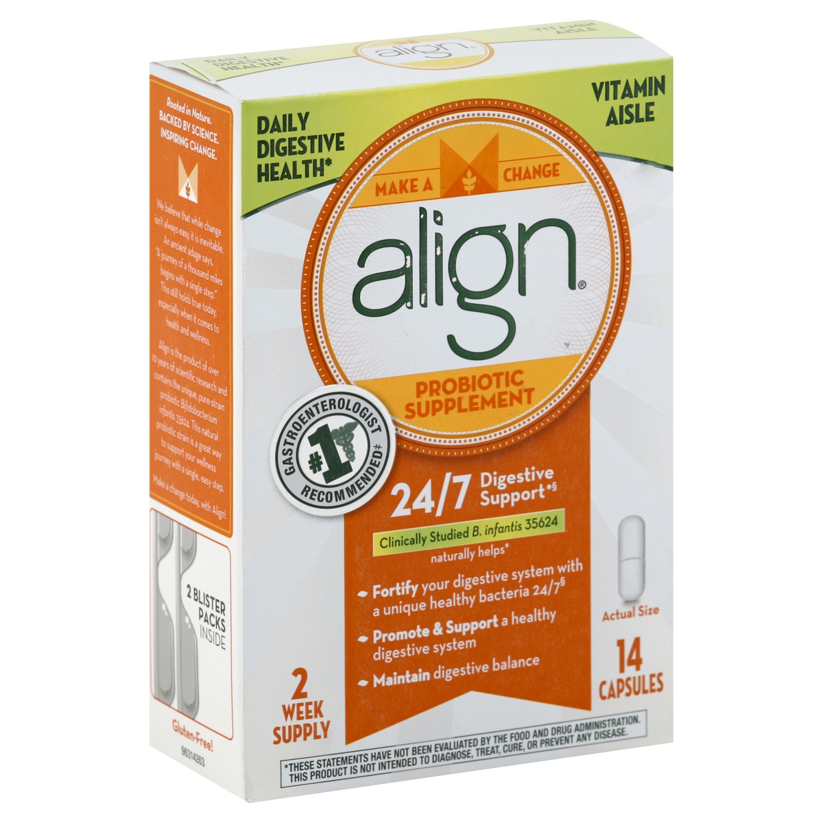 slide 1 of 1, Align Digestive Support , 14 ct