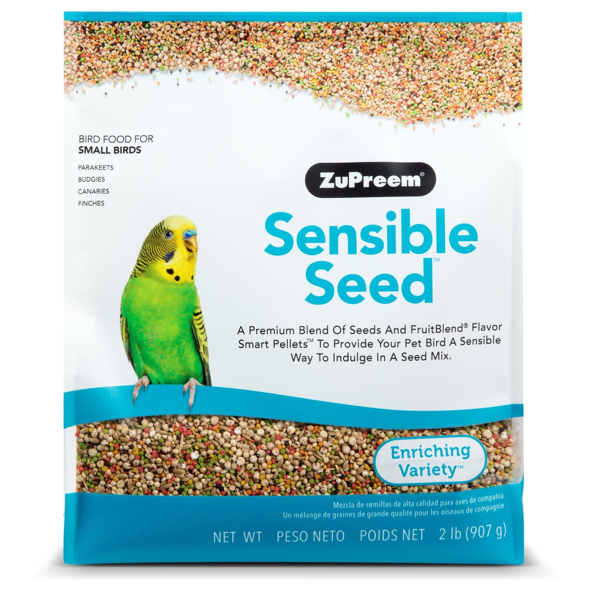 slide 1 of 1, ZuPreem Sensible Seed Bird Food for Small Birds, 2 lb