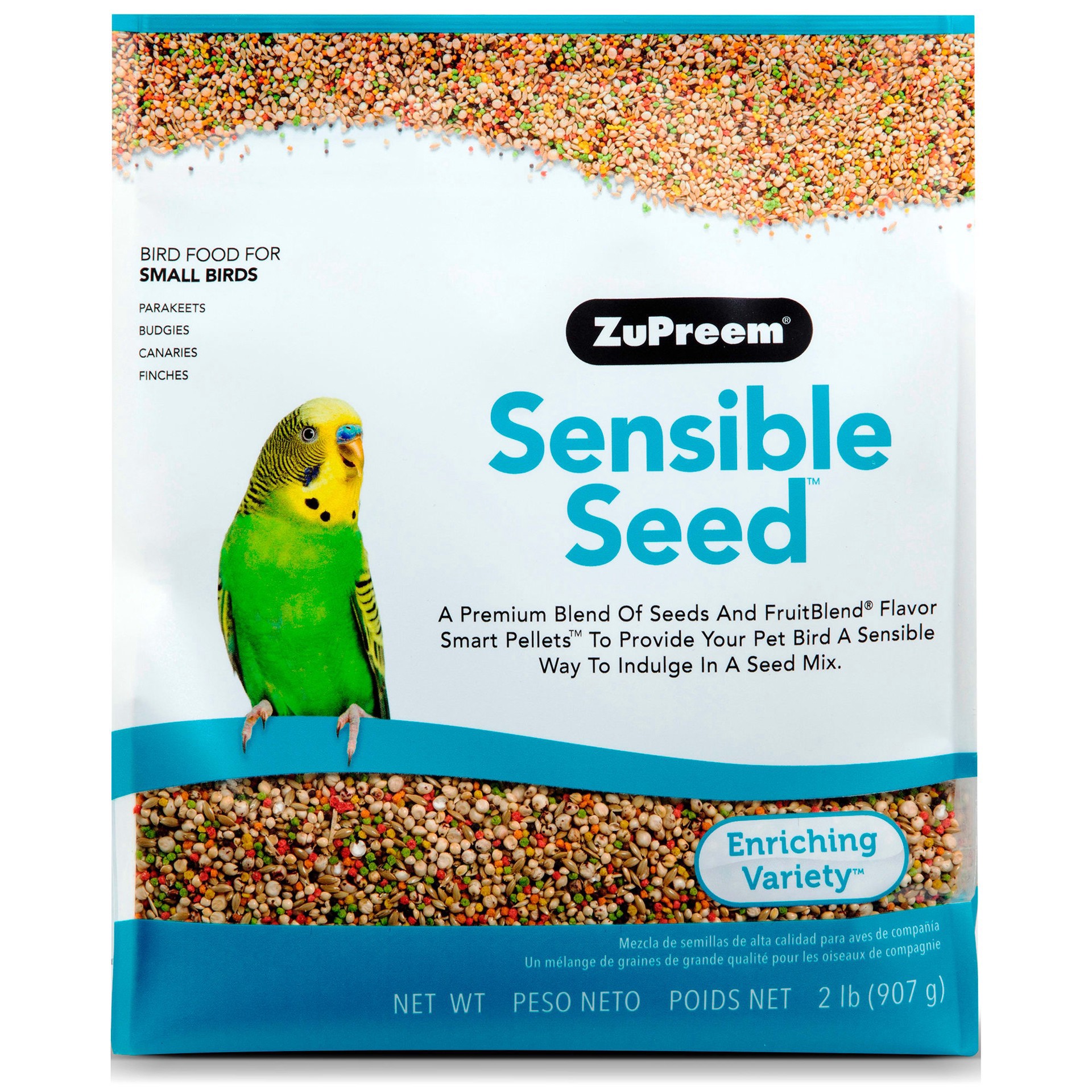 slide 1 of 1, ZuPreem Sensible Seed Bird Food for Small Birds, 2 lb