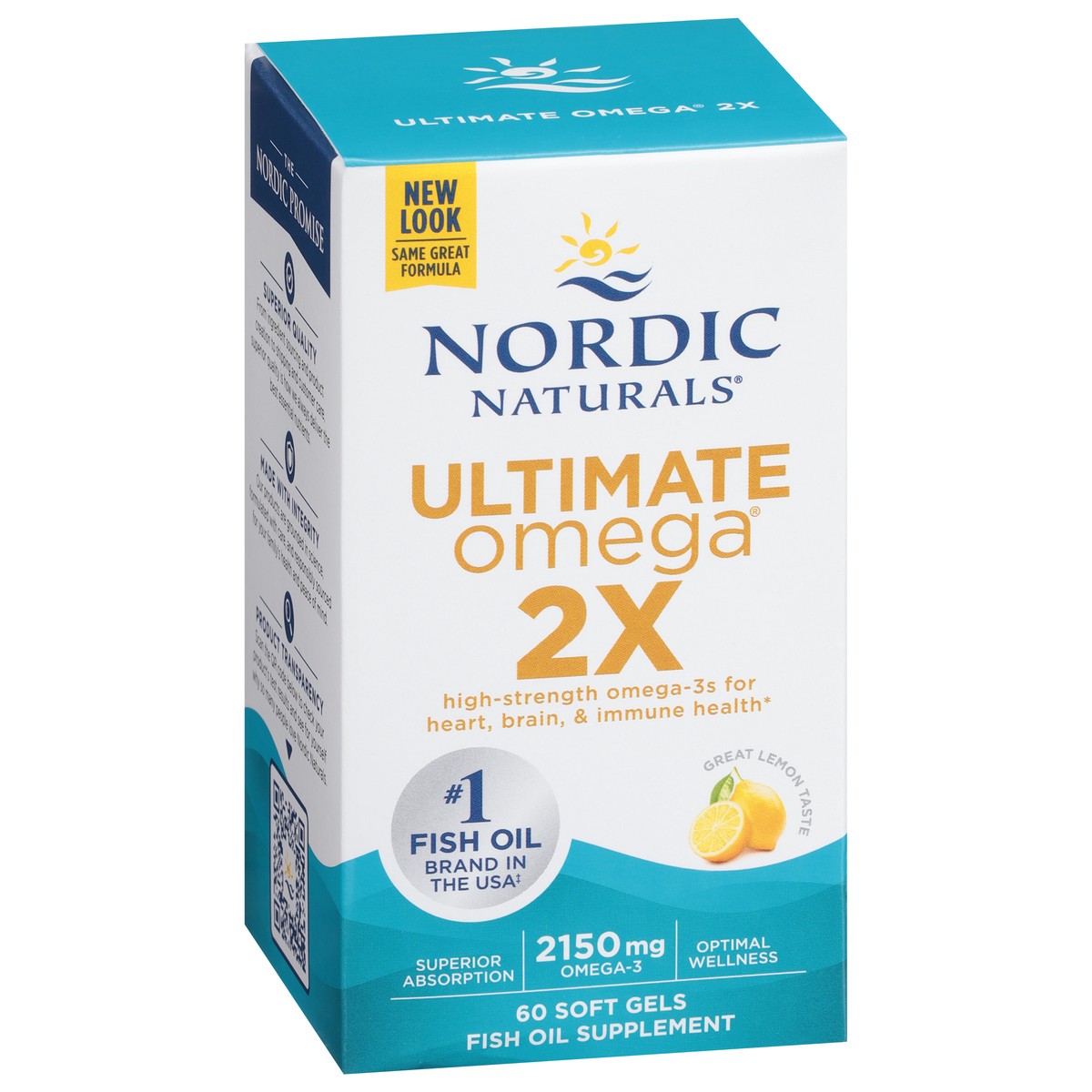 slide 4 of 9, Nordic Naturals 2150 mg Ultimate Lemon Omega 2x 60 Soft Gels, 60 ct