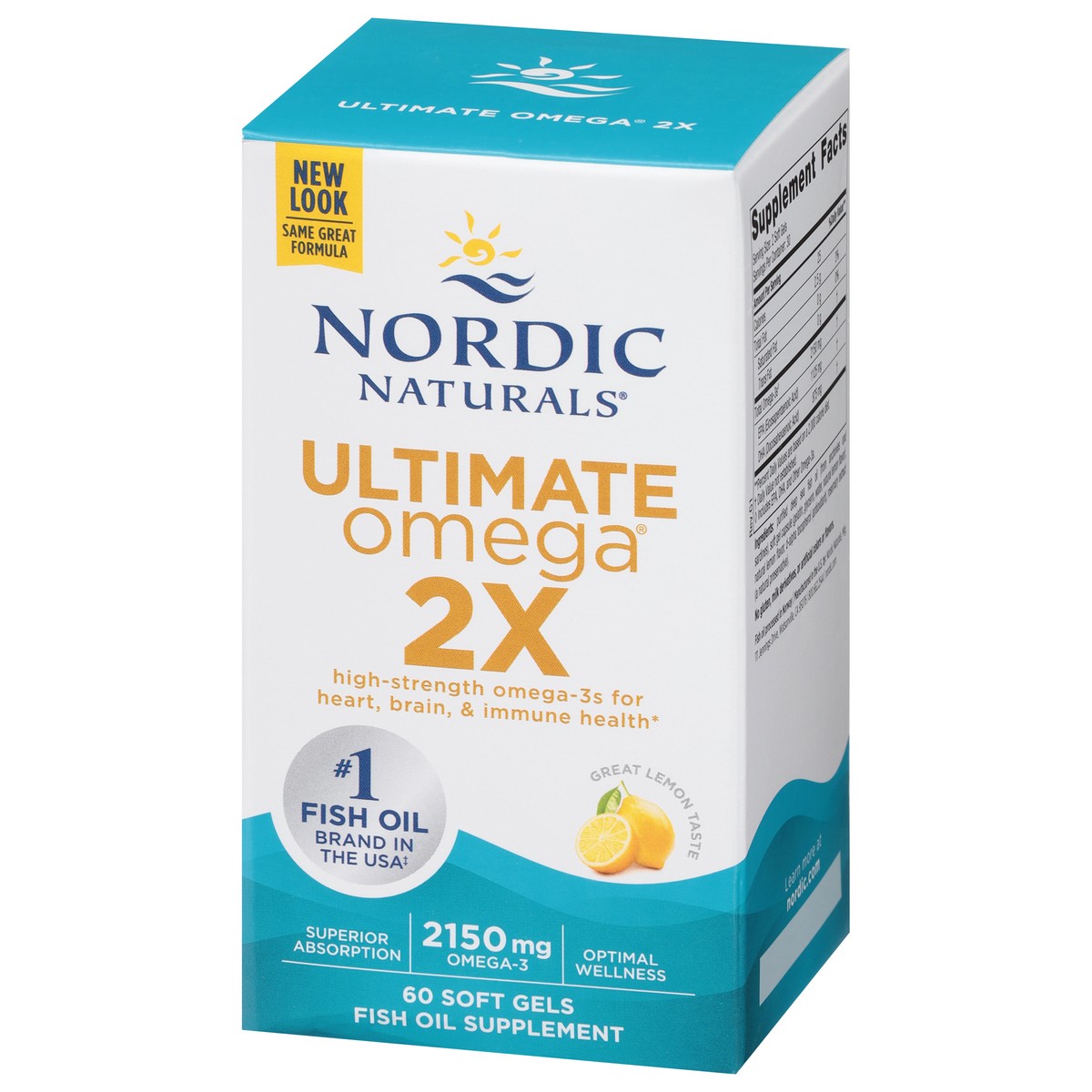 slide 8 of 9, Nordic Naturals 2150 mg Ultimate Lemon Omega 2x 60 Soft Gels, 60 ct