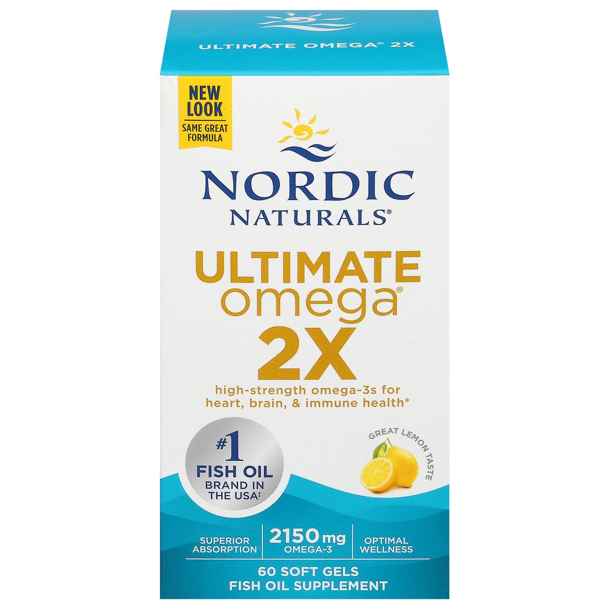 slide 1 of 9, Nordic Naturals 2150 mg Ultimate Lemon Omega 2x 60 Soft Gels, 60 ct