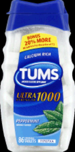 slide 1 of 3, Tums Ultra Peppermint, 86 ct