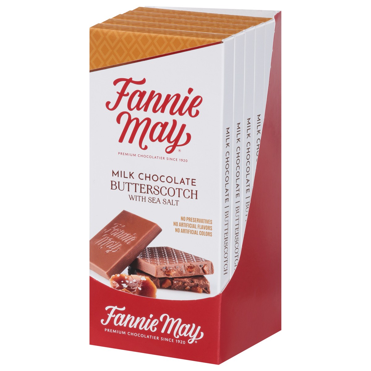 slide 5 of 12, Fannie May Butterscotch with Sea Salt Milk Chocolate 3.5 oz, 3.5 oz