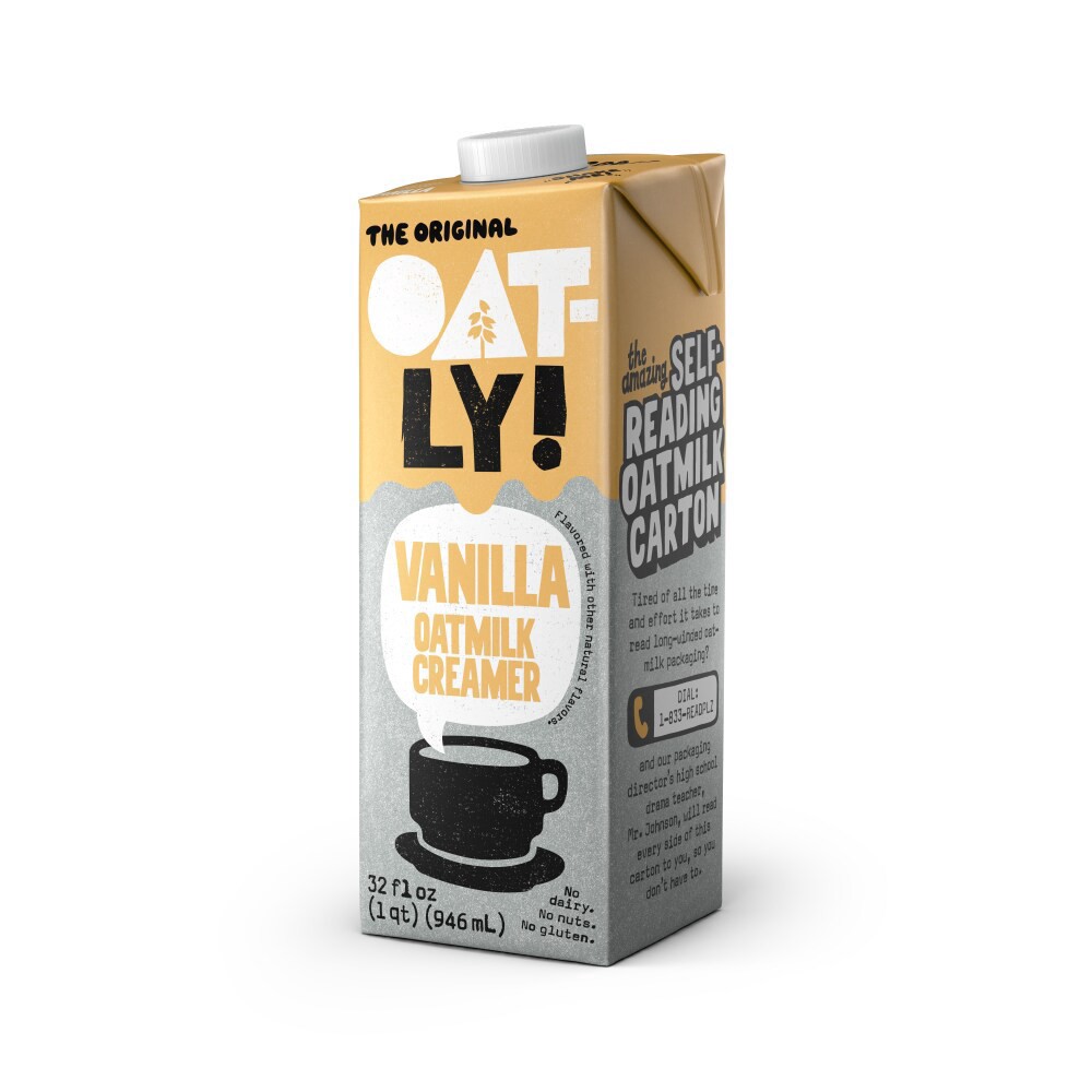 slide 2 of 2, Oatly Oatmilk Crmr Vanilla, 32 fl oz