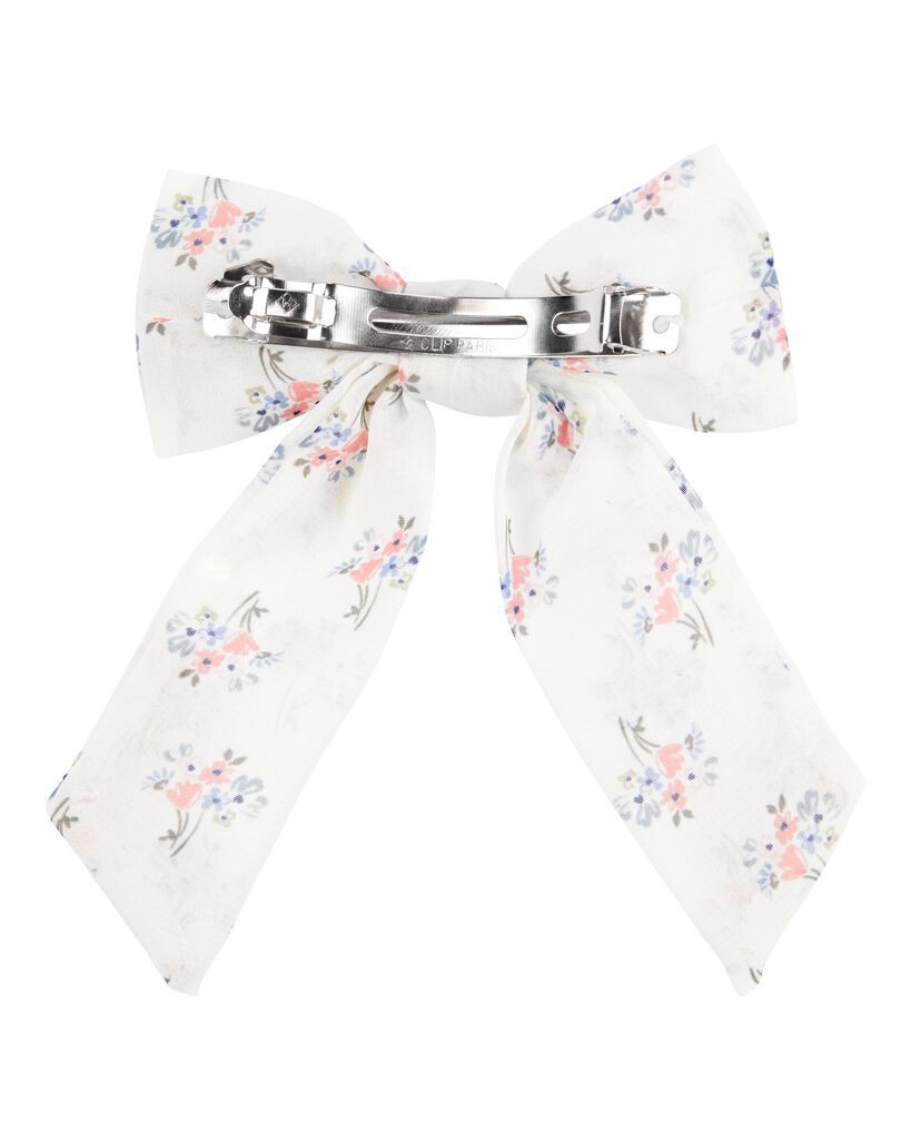 slide 2 of 2, Carter's Toddler Floral Bow Clip White OSZ, 1 ct