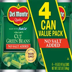 Del Monte Cut Green Beans No Salt Added Value Pack /
