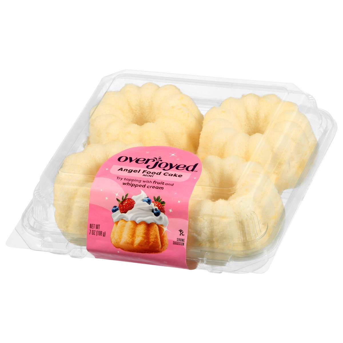 slide 3 of 4, Overjoyed Mini Angel Food Cake 7 Oz - 7 OZ, 7 oz