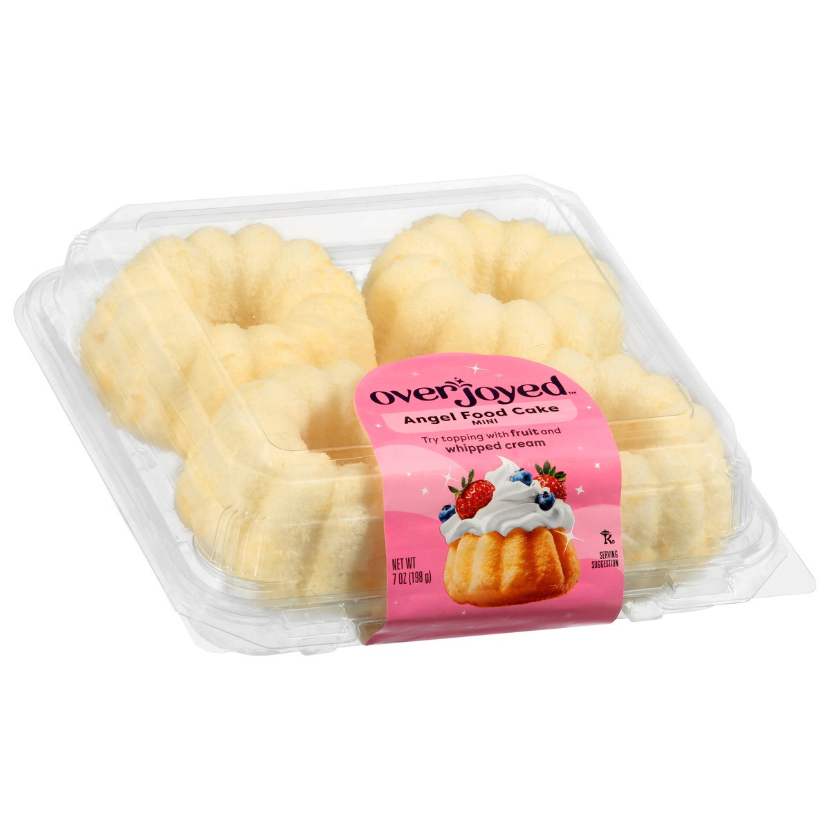 slide 4 of 4, Overjoyed Mini Angel Food Cake 7 Oz - 7 OZ, 7 oz