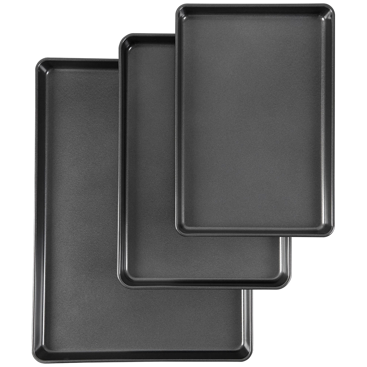 slide 1 of 17, Wilton Perfect Results Premium Non-Stick Bakeware Cookie Pan Set, 3 ct