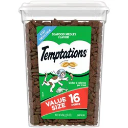 Temptations Seafood Medley Flavor Treats for Cats Value Pack DCIC-PA Work 16OZ