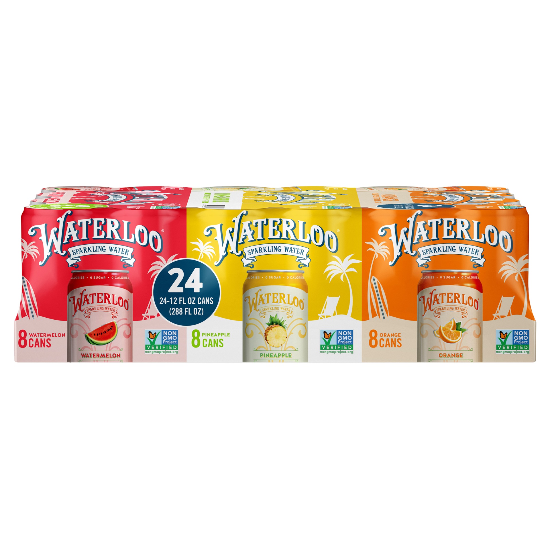 slide 1 of 2, Waterloo Sparkling Water Summer Variety Pack, 24, 12 oz