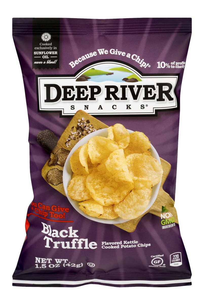 slide 1 of 1, Deep River Snacks Potato Chips Black Truffle, 1.5 oz