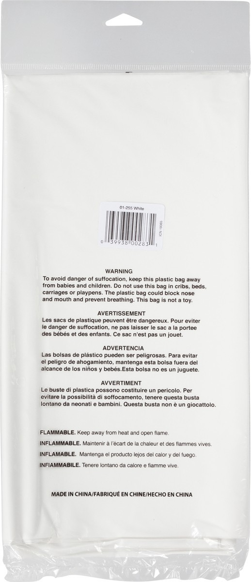 slide 5 of 11, Touch of Color White Plastic Tablecover 1 ea, 1 ct