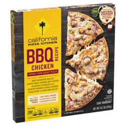 California Pizza Kitchen BBQ Chicken Recipe Crispy Thin Crust Frozen Pizza 14.7 oz. Box