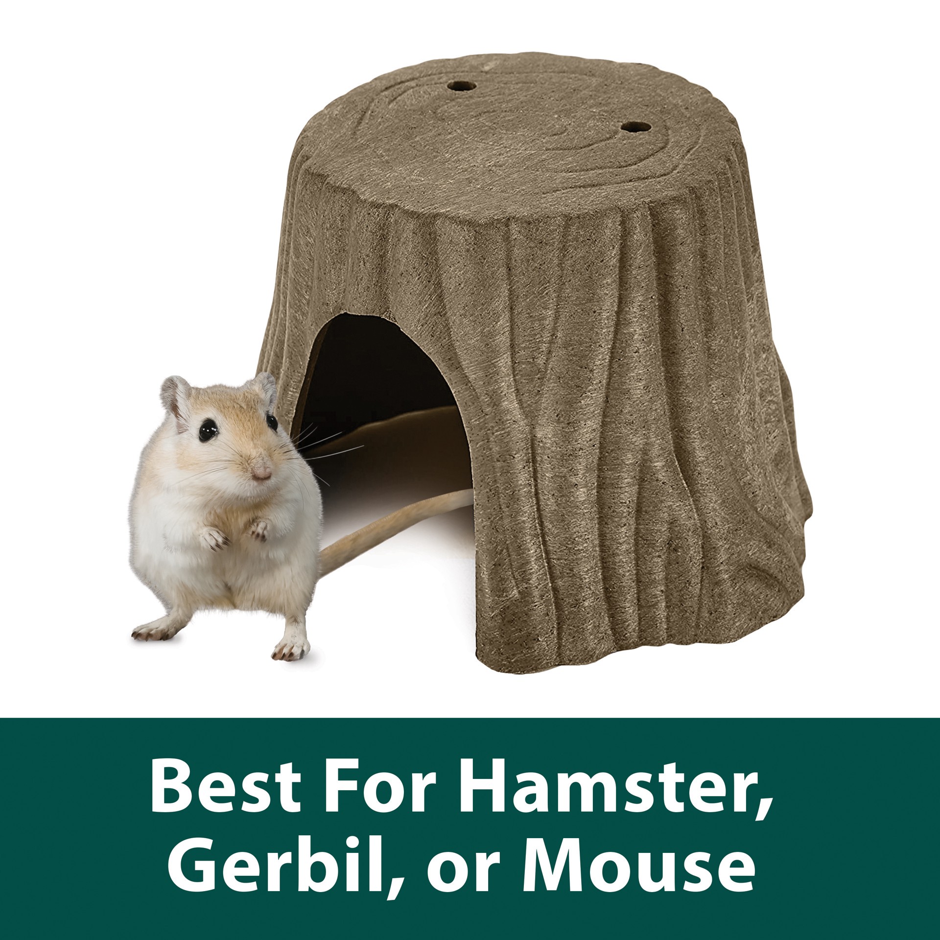 slide 6 of 8, Kaytee Hard Goods Kaytee Natural Tree Stump Hideout Small, 1 ct