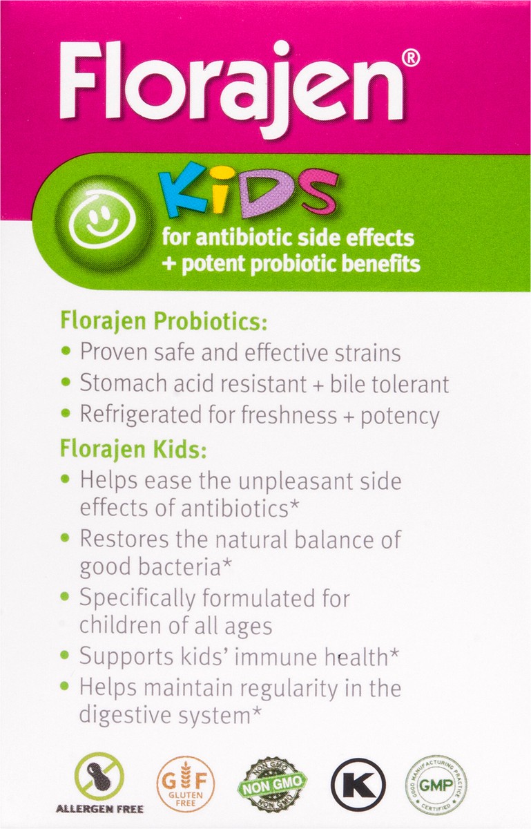 slide 3 of 11, Florajen Kids Multiculture Probiotic Supplement, 30 Capsules, 1 ct