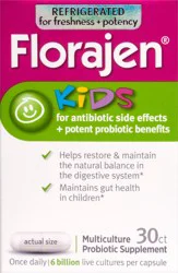 Florajen Kids Multiculture Probiotic Supplement, 30 Capsules