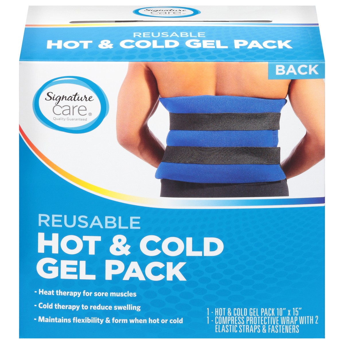 slide 3 of 4, Signature Care Hot Cold Back Gel Pack - Each, 1 ct