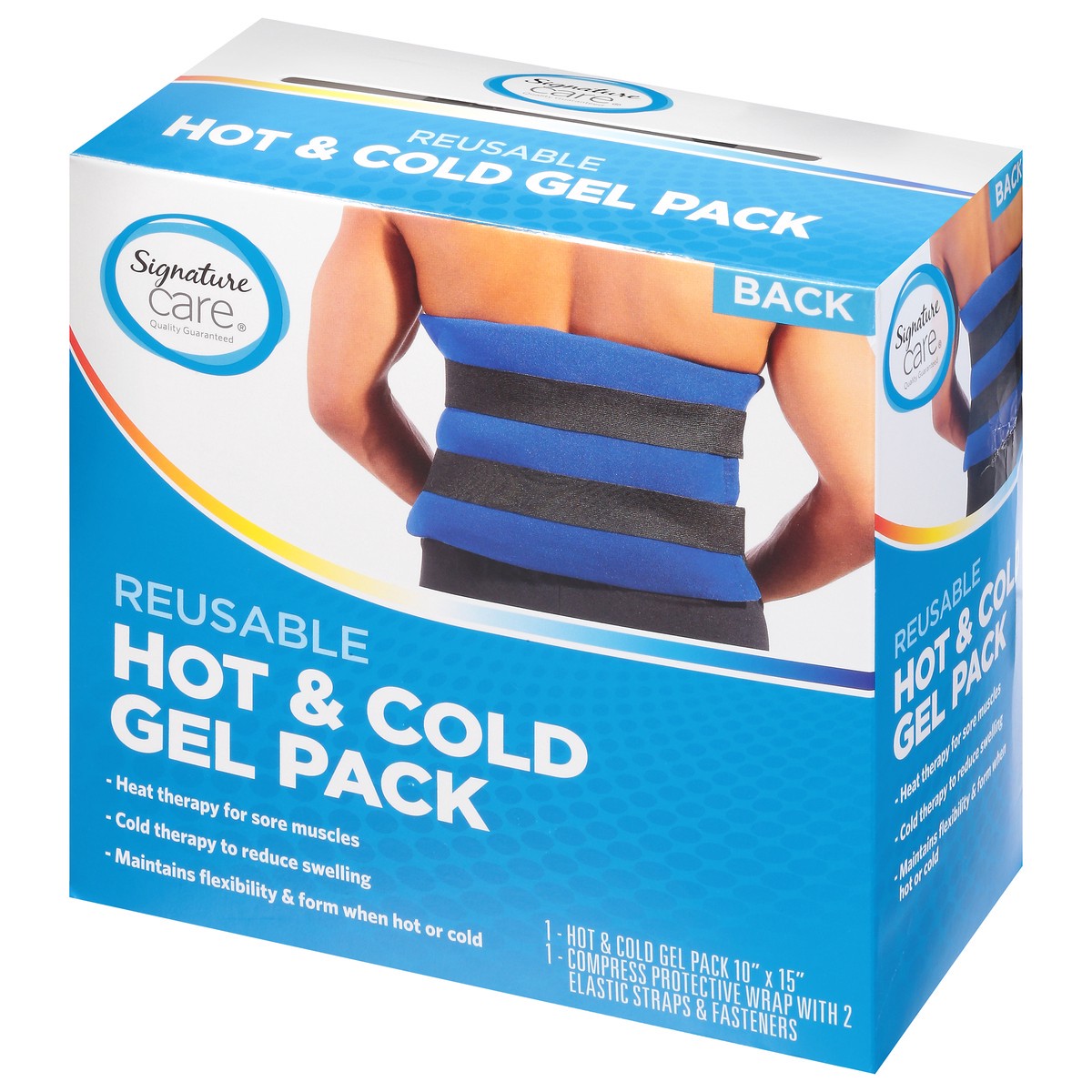slide 4 of 4, Signature Care Hot Cold Back Gel Pack - Each, 1 ct