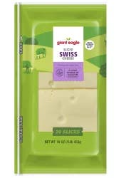 Giant Eagle Sliced Swiss Cheese