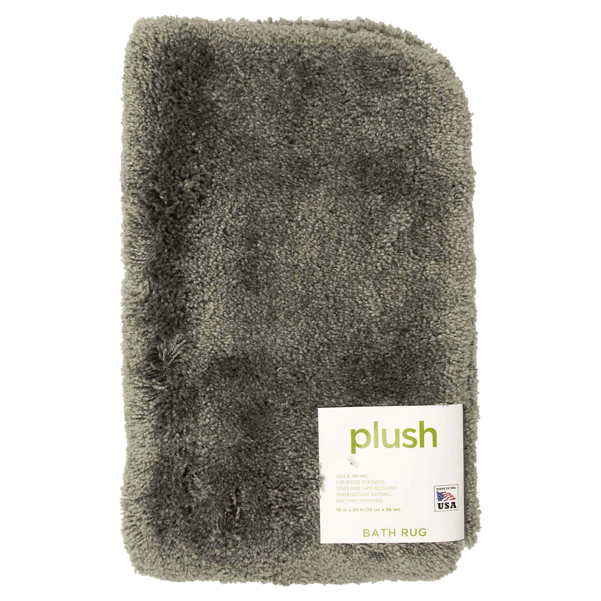 slide 5 of 5, Mohawk Plush Bath Rug, Pewter, 20 in x 34 in