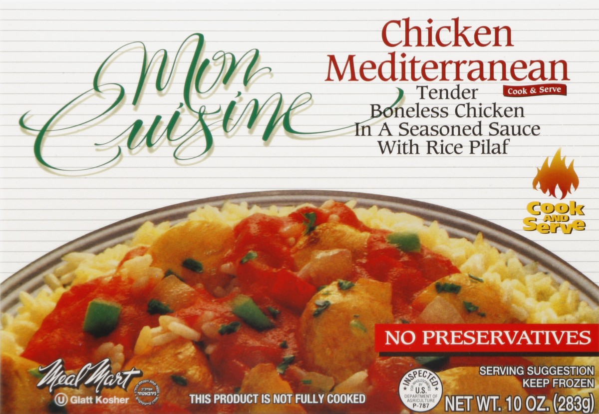 slide 4 of 4, Mon Cuisine Chicken Mediterranean, 10 oz