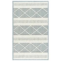 Gertmenian Regent Krie Scatter Rug - 20 in x 32 in, Blue Cream