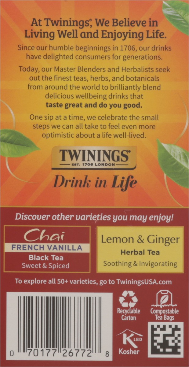 slide 8 of 9, Twinings Chai Ultra Spice Flavoured Black Tea 20 Tea Bags, 20 ct