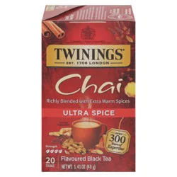 Twinings Chai Ultra Spice Flavoured Black Tea 20 Tea Bags