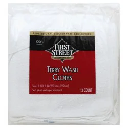 First Street Terry Wash Cloths
