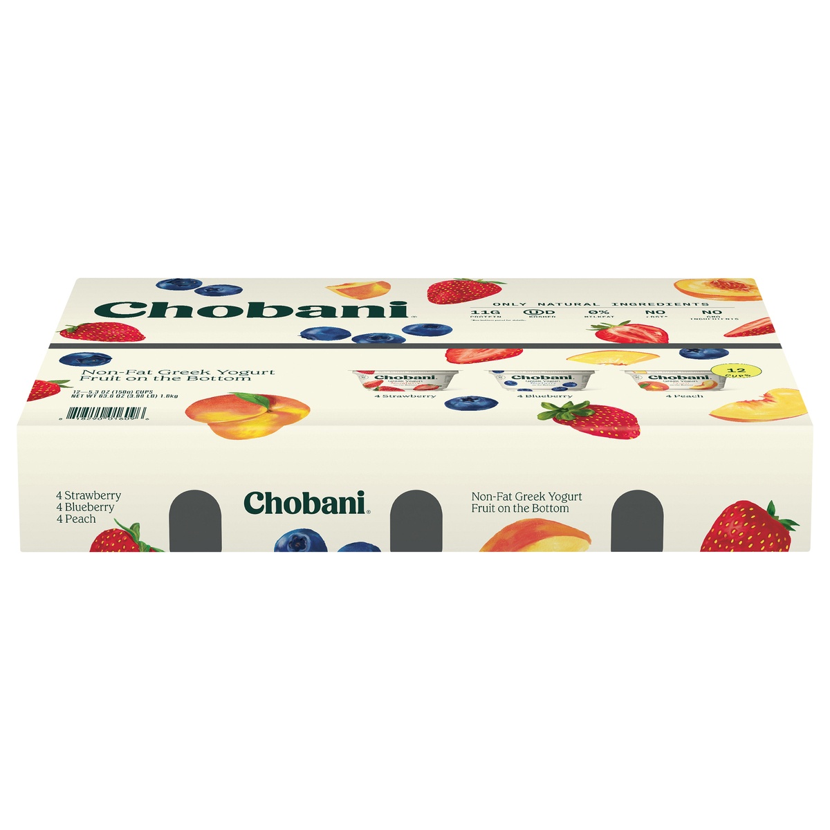 Chobani Fruit On The Bottom Nonfat Greek Yogurt Variety Pack 12 ct Shipt