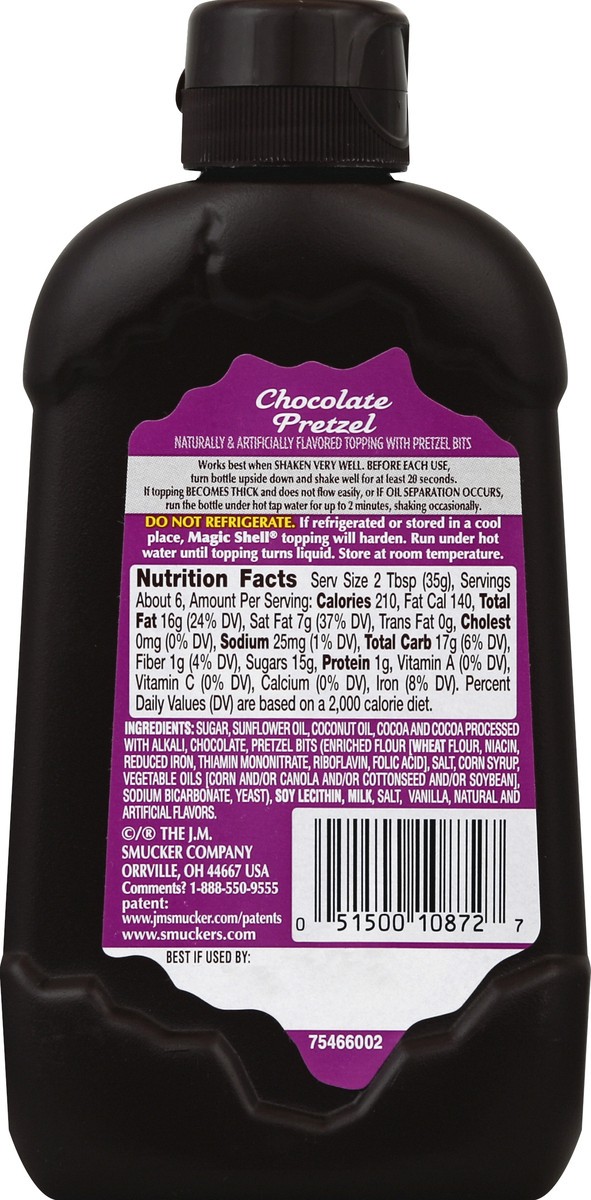 slide 6 of 6, Smucker's Magic Shell Chocolate Pretzel, 7.25 oz