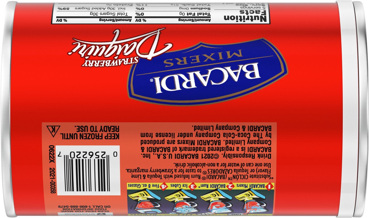 slide 7 of 7, Bacardi Mixer Strawberry Daiquiri Can, 10 fl oz, 10 fl oz