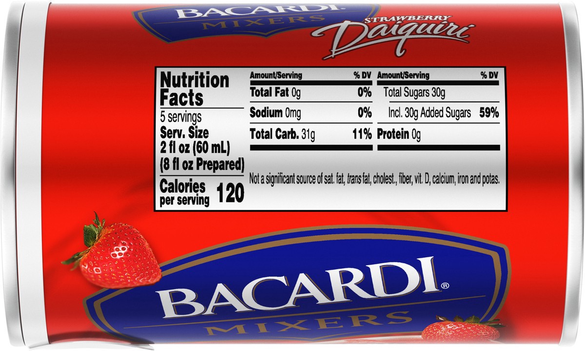 slide 4 of 7, Bacardi Mixer Strawberry Daiquiri Can, 10 fl oz, 10 fl oz