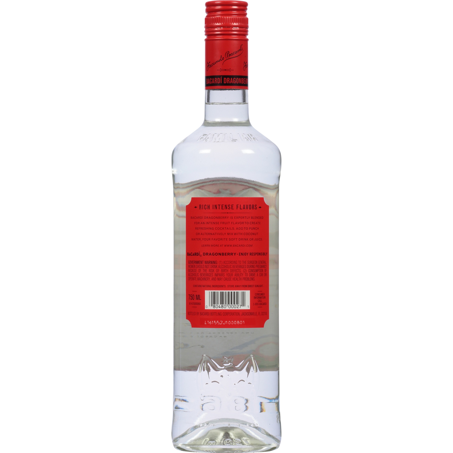 slide 4 of 4, Bacardi Barcardi Dragon Berry Rum 750ml, 750 ml
