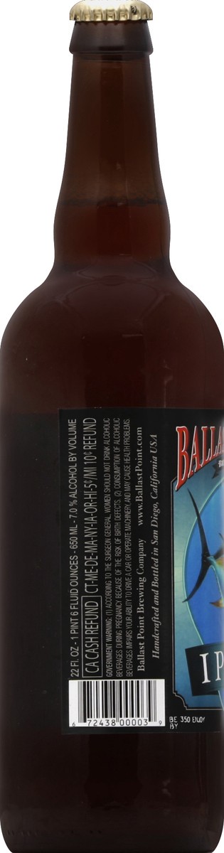 slide 3 of 4, Ballast Point Pale Ale 22 oz, 22 oz btl