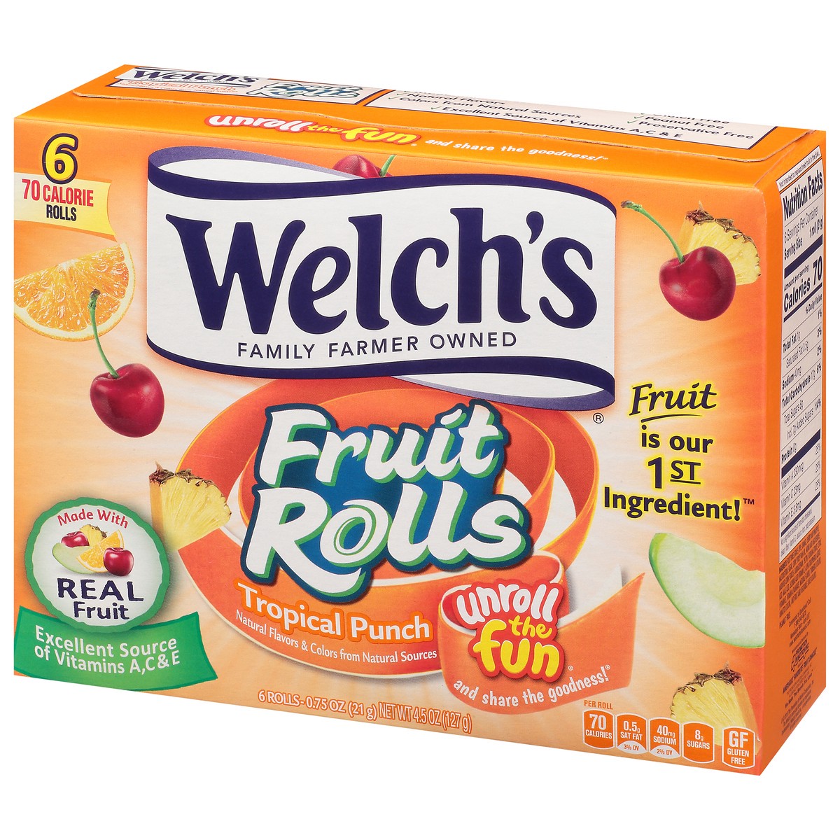 slide 7 of 15, Welch's Tropical Punch Fruit Rolls 6 - 0.75 oz Rolls, 6 ct