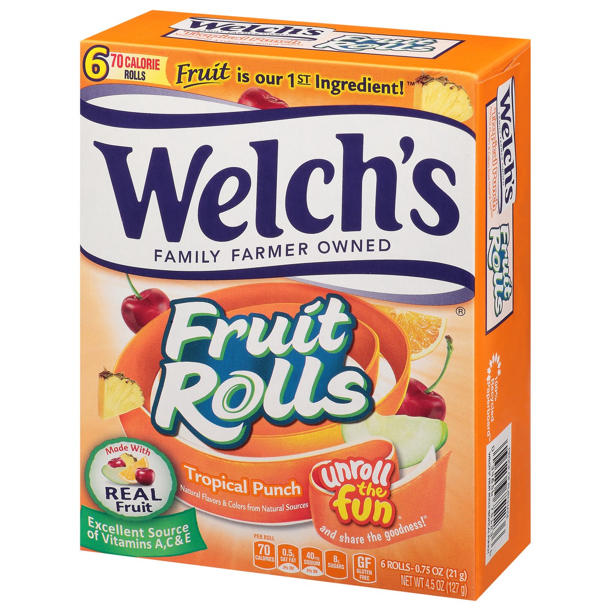 slide 8 of 15, Welch's Tropical Punch Fruit Rolls 6 - 0.75 oz Rolls, 6 ct