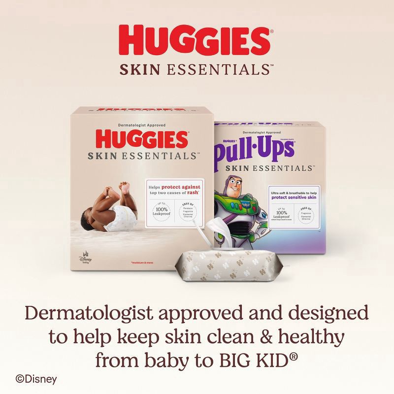 slide 5 of 12, Huggies Skin Essentials Baby Diapers, Size 4 (22-37 lbs), 58 Ct, 58 ct